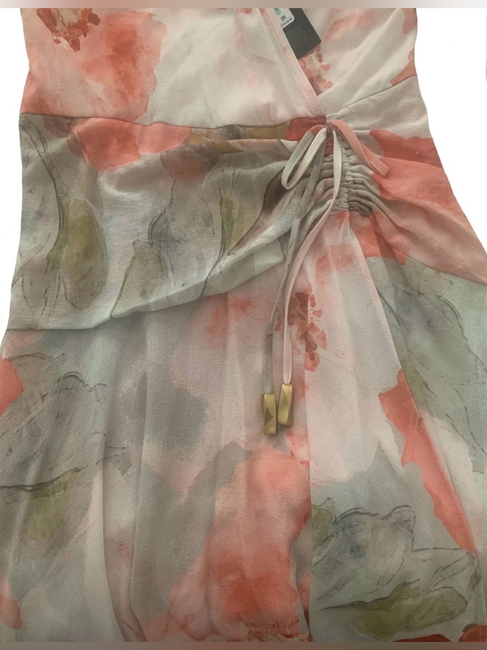 NEW Women's Size 8 Donna Karan NY Floral Chiffon A Line Dress Pinks $159 - Picture 7 of 15